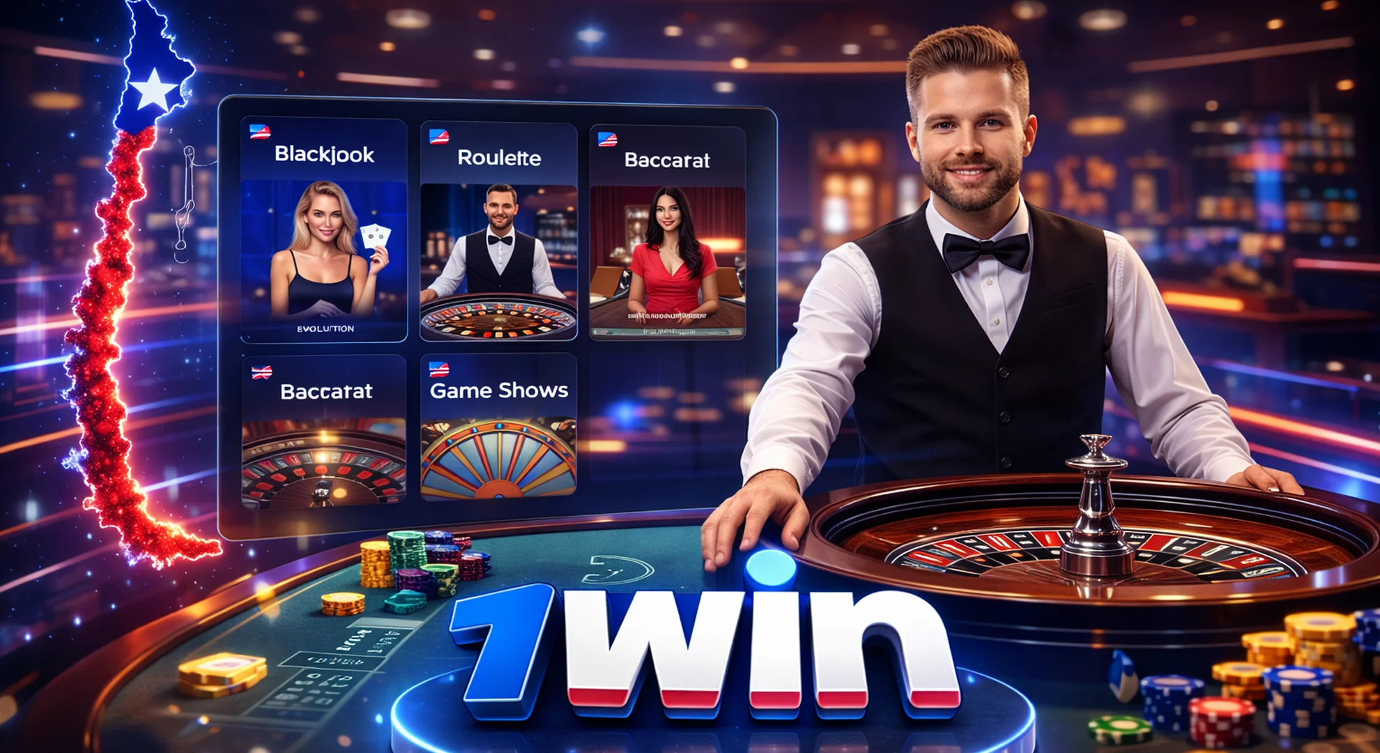Casino con crupieres en vivo en 1win